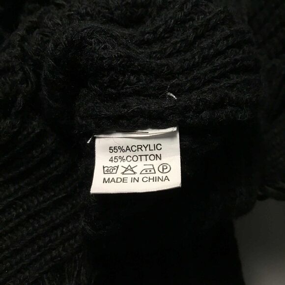 Pink Diamond Black Oversized Distressed Sleeve Grunge Goth Sweater S Autumn - Picture 7 of 7